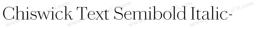 Chiswick Text Semibold Italic字体转换